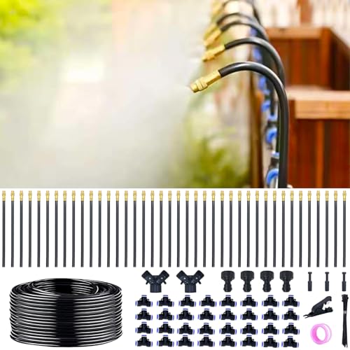 Thiswing 360° Adjustable Drip Irrigation System with 40 Nozzles - size: 200FT
