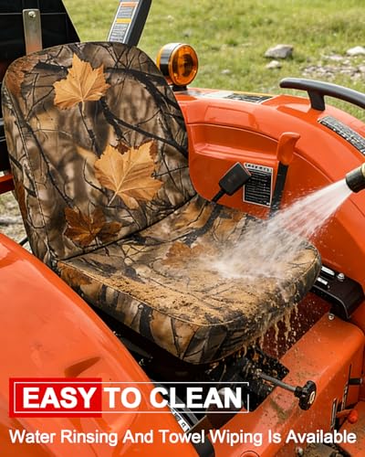 StarknightMT Tractor Seat Cover Waterproof Oxford Fabric Fast Install - color: Maple Leaf Camouflage