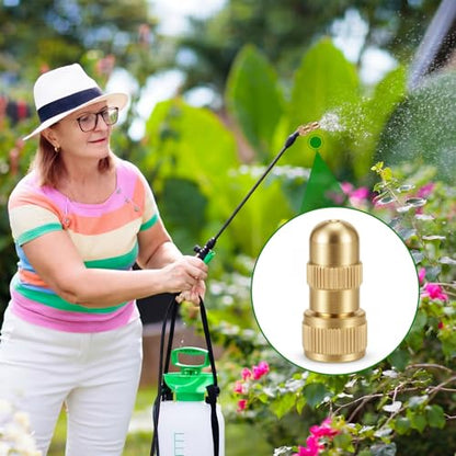 LEIFIDE 2 Pack Brass Adjustable Cone Nozzle Compatible with 6-6000 Sprayers