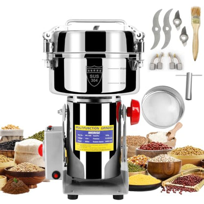 Electric Grain Mill Grinder Flour, 1000g Corn Fine Powder Grinder - size: 1000g