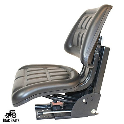 BLACK TRIBACK STYLE SEAT SUSPENSION SEAT FITS MASSEY FERGUSON 255 265 270 274 275 285 TRACTOR TRAC SEATS BRAND