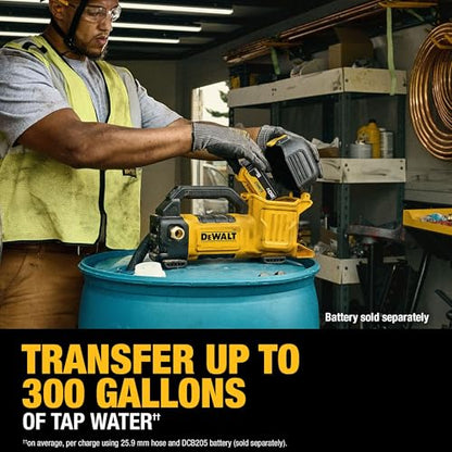 DEWALT 20V MAX Transfer Pump, 10 GPM, Powerful and Lightweight, Profesional Grade Versatility, Bare Tool Only (DCE050B)