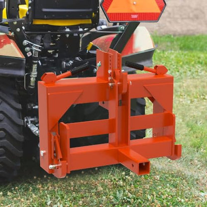 Suitable for 3-Point 2" Receiver Hitch Drawbar with Suitcase Weight Brackets for CAT 1 Tractors