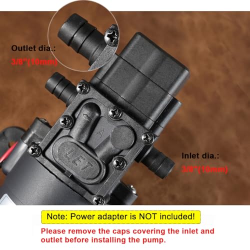 12V DC Water Transfer Pump 4.5 L/Min 1.2 GPM 80 PSI