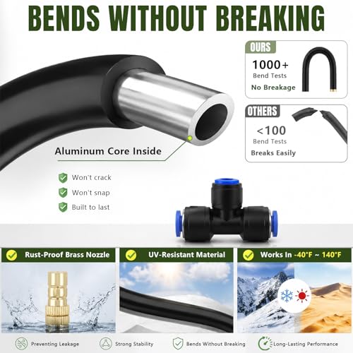Drip Irrigation Nozzles 40 Pack, 8 Inch Adjustable Sprayers for 1/4 Tubing