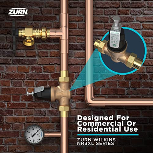 Zurn Wilkins 34-NR3XLDULU 3/4" NR3XL Pressure Reducing Valve with Union Capable Female x Female NPT Connection