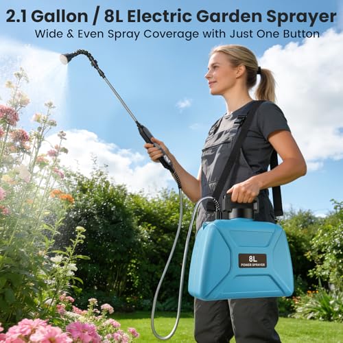 2 Gallon Electric Pump Sprayer in Lawn and Garden, Backpack Weed Sprayer