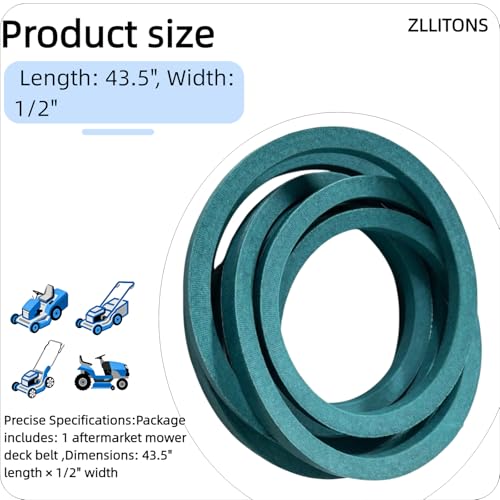 Replacement Deck Belt 1/2" x 43.5", Replace Part Number 954-05001 754-05001 - size: 4L430(954-05001)