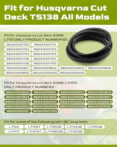 532408381 Blade Drive Belt for Husqvarna TS138 TS38 LTH18538