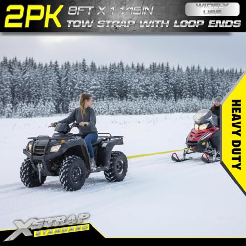 XSTRAP STANDARD 2PK 1-3/4''x 8FT Lifting Sling Web Tow Straps w/Loop End - style: 2pk 1-3/4''x 8FT