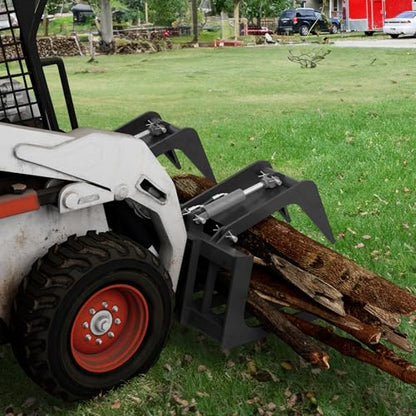 YITAMOTOR 72" Rock Grapple Rake Quick Tach Bucket Loader, Versatile Landscaping Tool with Replaceable Teeth, Rugged Design, and Broad Compatibility, Good for Large-Scale Tasks