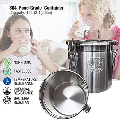 12L Cow Milking Machine, Plug-in Pulsation Pump Milker (Classic) - color: for Cow, size: 12L