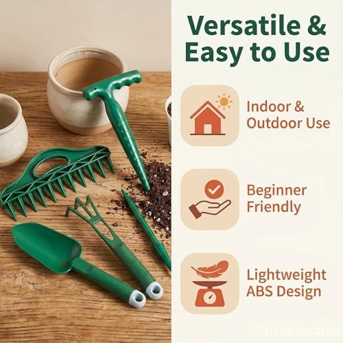 Bonsai Tools Kit 10Pcs Indoor & Outdoor Gardening Tool Potting Mat