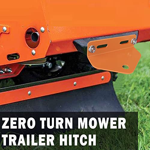 Universal Heavy Duty Zero Turn Mower Trailer Hitch with Magnetic Hitch Pin - color: Red+Orange