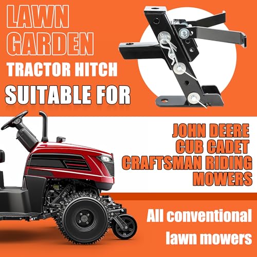 ECOTRIC Lawn Mower Trailer Towing Hitch fit for John Deere Cub Cadet