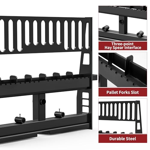 YITAMOTOR 45" 4000 lbs Pallet Forks Frame Attachment & 48" Forklift Blades - color: Black