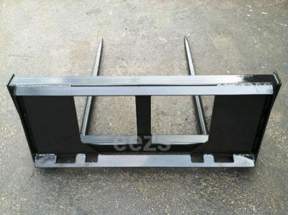 Skid Steer Attachment, 2 x 49" Hay Bale Spear, Rated 3000 LB, Quick Attach - size: 2 x 49"