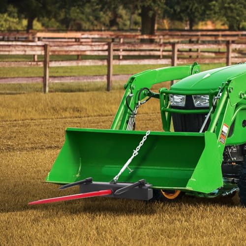Tractor Bucket Hay Spear, 39 in, 2 Stabilizers, 4000 lb Capacity