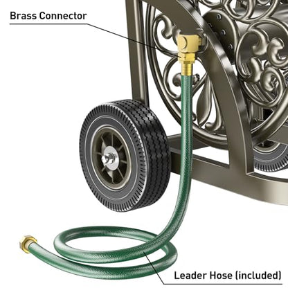 GOFORWILD Garden Hose Reel Cart, Holds 200Ft 5/8" Hose, Easy Install