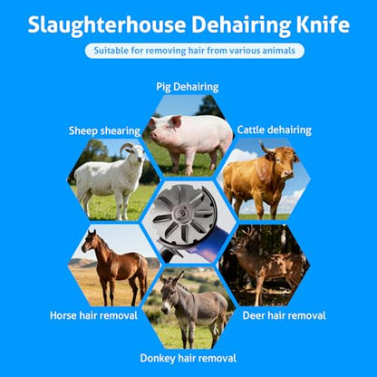 Stainless Steel Pig Hair Removal Tool - Electric Scraper for Livestock
