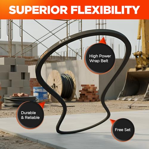 PIX AX28 Industrial Cogged V-Belt 1/2 x 30 OC - Durable Drive Belt for Compressors, Generators, Vacuum Pumps, Industrial Fan, Power Tools, Heavy-Duty Machinery and High-Speed Engines - Pack of 5 - size: 30in OC (Pack of 5)