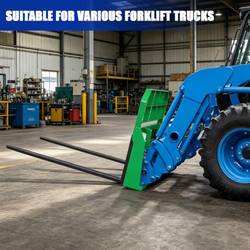 2500LBS Skid Steer Quick Attach Pallet Fork Frame Only, 46 Inch Universal Fork Frame Attachment, Heavy Duty Steel Fork Mount Frame for Tractors Loaders Skid Steers