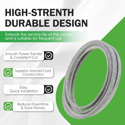M158131 Mower Deck Belt Fit for John Deere M154296, Aramid Cord - size: 0.5" x 152.3"