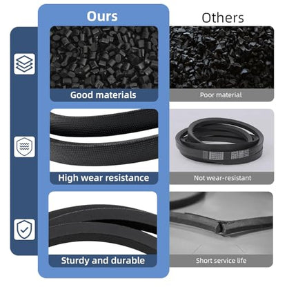 580364609 Lawn Mower Drive Belt 3/8" x 63.5", Kevlar Replacement Belt for Husqvarna LC221A LC221AH L221A L321AHE LFC221A, Replaces 580364605 590000301 - color: 580364609