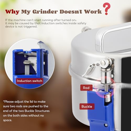 Moongiantgo 1500g Commercial Spice Grinder 3000W Grain Grinder Mill, 110V - size: 1500g Swing Type