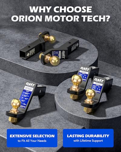 OMT Trailer Hitch Ball Mount, 2" Receiver, 2" Drop, 8000 lb Capacity - size: 2" Ball, style: 2" Drop & 3/4" Rise