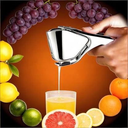 Lemon Squeezer, Stainless Steel Manual Citrus Squeezer, Silver - color: Silver