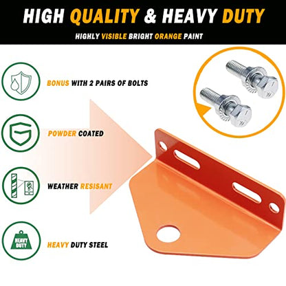 Universal Heavy Duty Zero Turn Mower Trailer Hitch with Magnetic Hitch Pin - color: Green+Orange