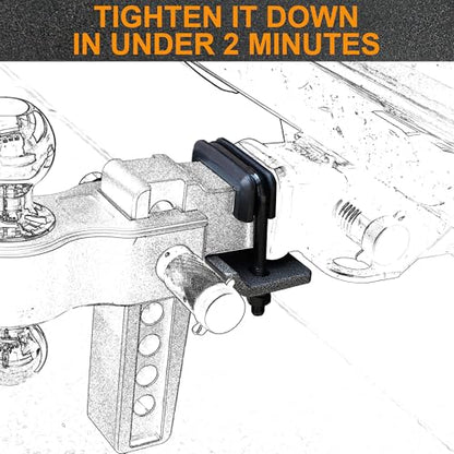 Hitch Tightener, Anti Rattle Stabilizer Clamp 1.25 to 2" Hitches - color: 2"-D, size: 2"