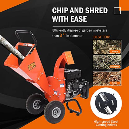 C30 LITE Wood Chipper 15:1 Reduction Ratio 3-in-1 Multi-Function Wood Chipper [Exclusive Bundle Deal]