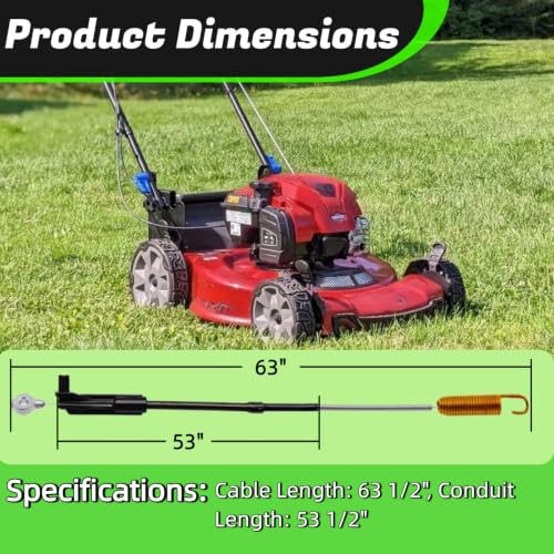 115-8439 Blade Brake Cable for Toro 22 inch Recycler Lawn Mower - size: 115-8439