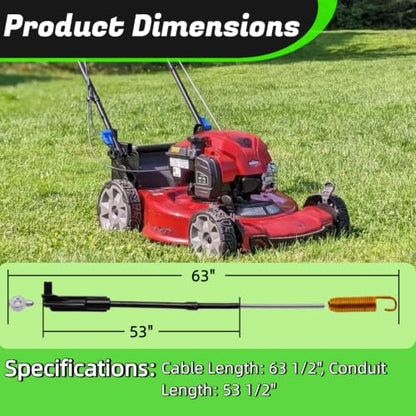 115-8439 Blade Brake Cable for Toro 22 inch Recycler Lawn Mower - size: 115-8439