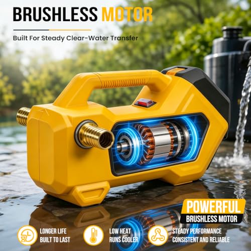 Water Transfer Pump for DeWalt 20V Max Batteries, Brushless Utility Pump