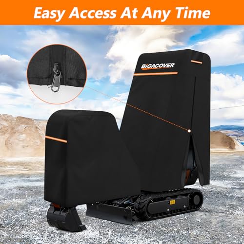 Mini Excavator Cover M 0.9-1.5 Ton, 6-Layer 600D Oxford Cotton Split Design - size: S - 0.9-1.5 Ton