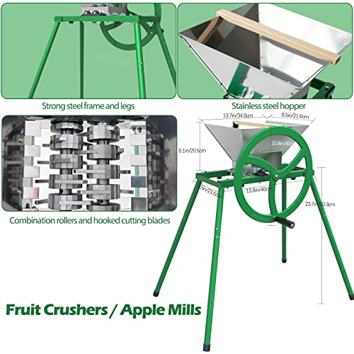 Heavy-duty Cross-beam Stainless Steel Fruit and Wine Press and Fruit and Apple Crusher with Stand
