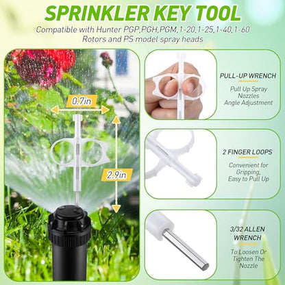 Sprinkler Adjustment Tool Compatible with Hunter/Rain Bird, Yellow & White - color: Yellow & White