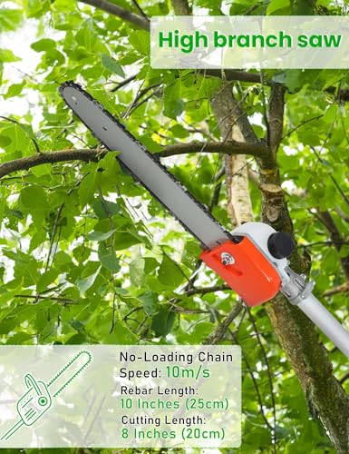 5 in 1 Weed Eater Combo, 52CC 2-Cycle Gas Hedge Trimmer&Brush Cutter Tools - size: 5-in-1