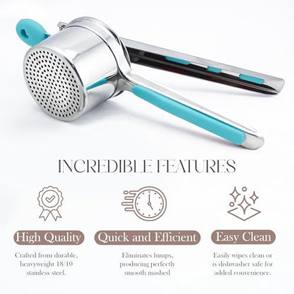 Bellemain Stainless Steel Potato Ricer Mashed Potato Masher - Blue - color: Blue
