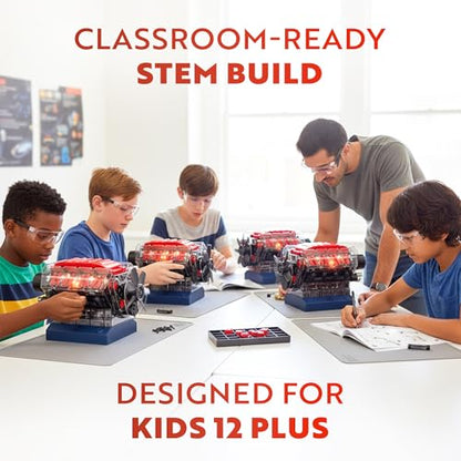Playz Large V8 Engine Model Kit Build Your Own Mini V8 Engine kit that Runs - style: V8 Engine