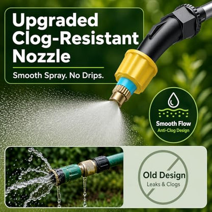 Battery Powered Garden Sprayer, 2.1 Gallon Electric Plant Sprayer with Rechargeable Handle, 3 Adjustable Nozzles, Telescopic Wand,Shoulder Strap,Portable Weed Sprayer for Lawn,Garden,Yard