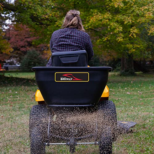 Brinly BS36BH-A Tow Behind Broadcast Spreader with Universal Hitch, 175 lb.+ -Flat Black - color: Flat Black