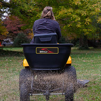 Brinly BS36BH-A Tow Behind Broadcast Spreader with Universal Hitch, 175 lb.+ -Flat Black - color: Flat Black