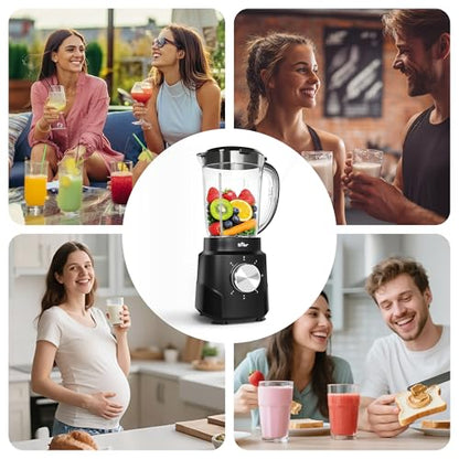 Bear 800W 6-Speed Blender, BPA-Free Smoothie Blender for Kitchen - style: 800W/6-Speed/50oz