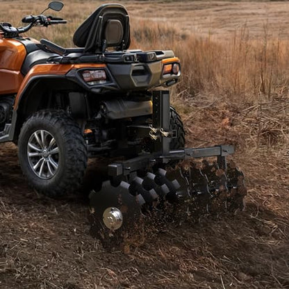 YITAMOTOR 32" Width Disc Plow Harrow with 2" Receiver Mount for ATV/UTV
