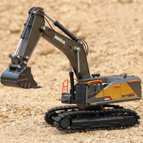 Gemini&Genius Alloy Excavator Model Construction Digger Engineering Vehicle - color: Yellow