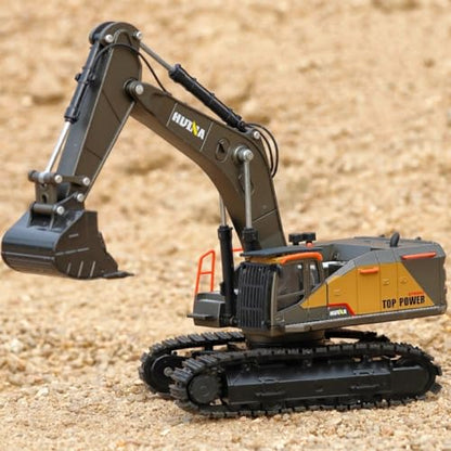 Gemini&Genius Alloy Excavator Model Construction Digger Engineering Vehicle - color: Yellow